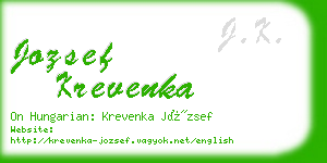 jozsef krevenka business card